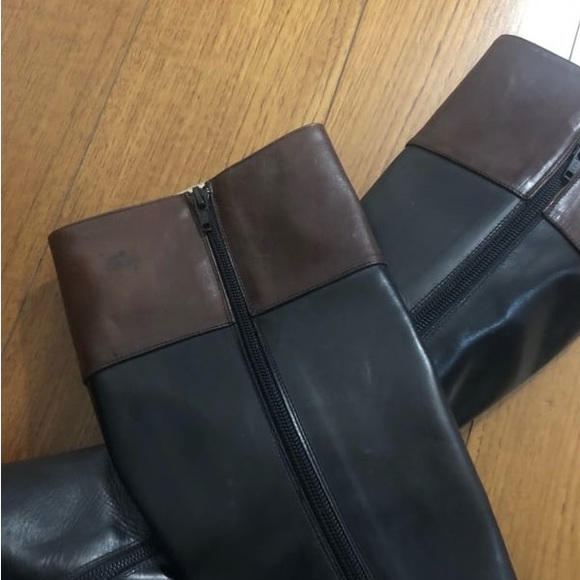 Ann Demeulemeester black/brown riding boot. Finest leather beautiful style - Picture 3 of 10